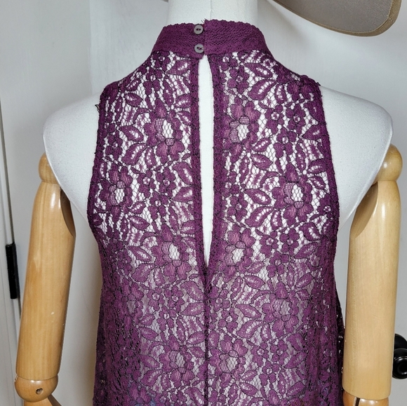 Free People Oversized Tank Dress Purple Sleeveless Mini Relaxed Fit Size XS - Picture 9 of 11